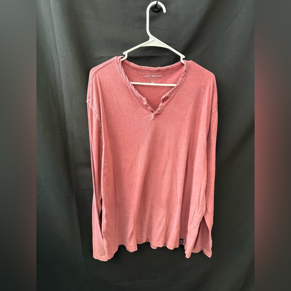 Lucky Brand Women's Red V-Neck Sweatshirt